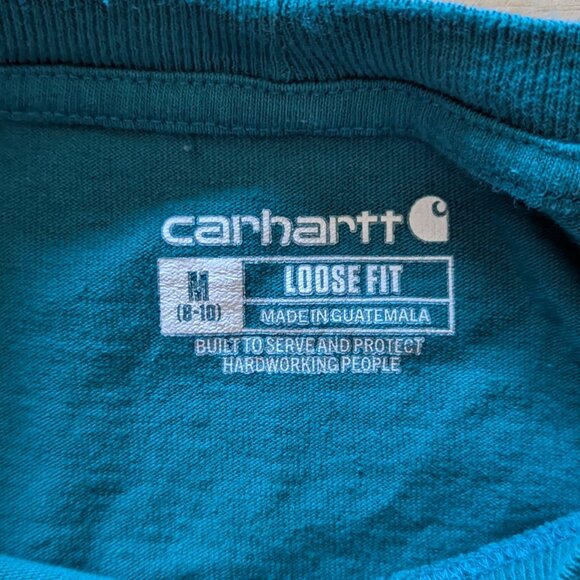 Carhartt Teal and Fuchsia Long Sleeve Shirt, M - Picture 3 of 4
